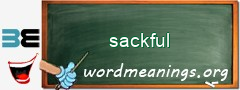 WordMeaning blackboard for sackful